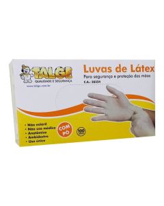 LUVA LATEX PROFISSIONAL COM PO C/100 UND TAM M 908 TALGE