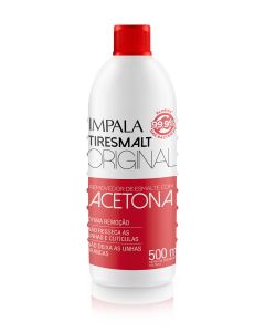 REMOVEDOR DE ESMALTE COM ACETONA NOVO TIRESMALT ORIGINAL 500ml 00001007 IMPALA